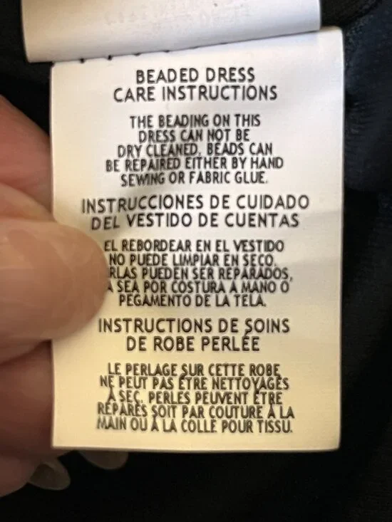 XSCAPES GEORGIA BLACK & NUDE MESH BEADED ILLUSION MAXI DRESS FORMAL GOWN NWOT 4 - Picture 16 of 16